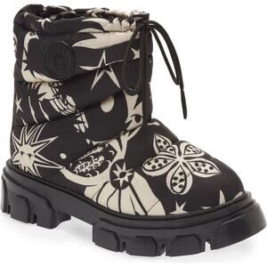 NEW Farm Rio Lug Sole Puffer Bootie Platform Floral Winter Moon Boots Womens 8